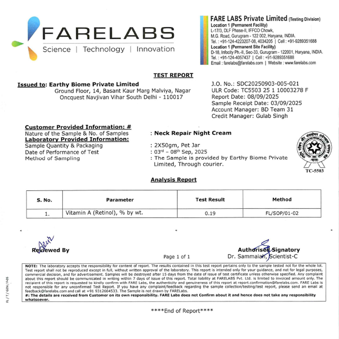 Neck Repair Skin Tightening Night Cream